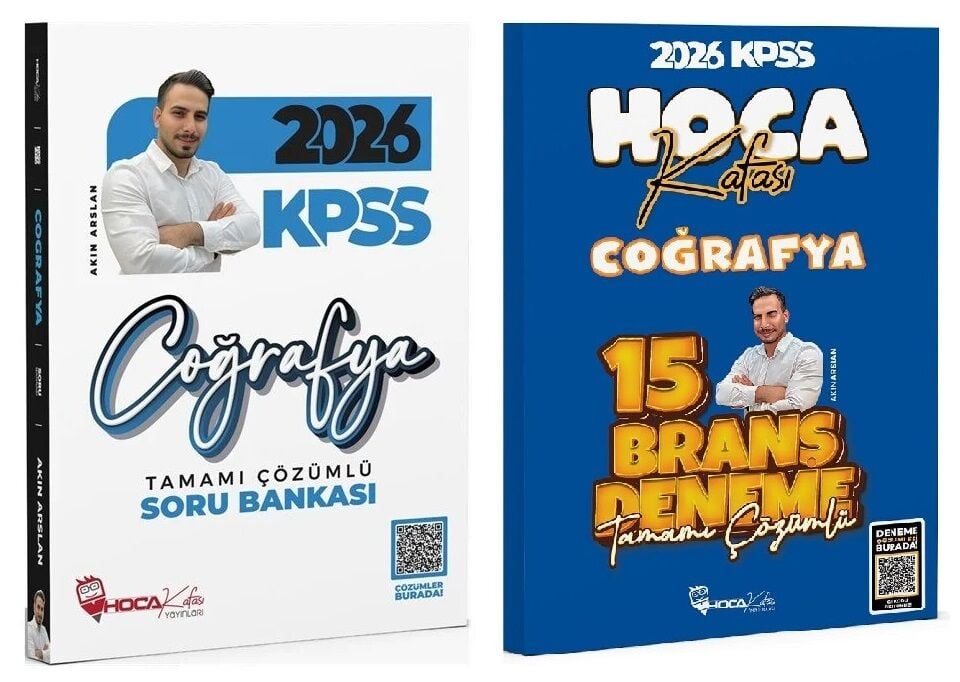 Hoca Kafası 2026 KPSS Coğrafya Soru Bankası + 15 Deneme 2 li Set - Akın Arslan Hoca Kafası Yayınları