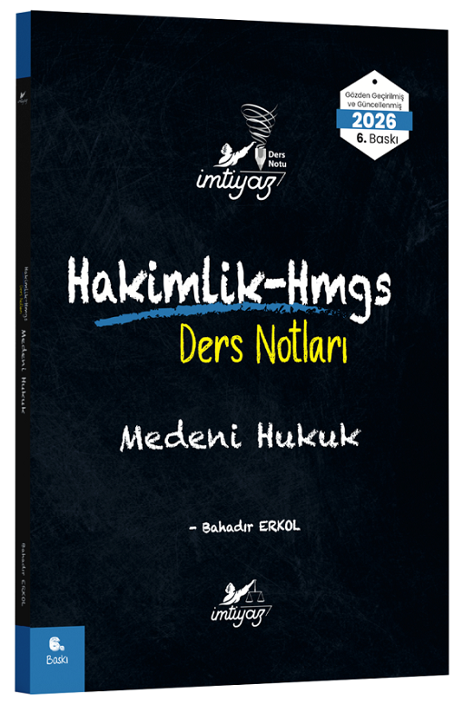 İmtiyaz 2026 HMGS Hakimlik Medeni Hukuk Ders Notları 6. Baskı - Bahadır Erkol İmtiyaz Yayıncılık