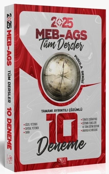 SÜPER FİYAT - CBA Yayınları 2025 MEB-AGS Tüm Dersler 10 Deneme Çözümlü CBA Yayınları