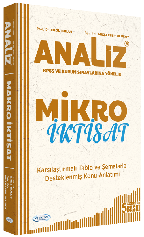 Monopol KPSS A Grubu Analiz Mikro İktisat Konu Anlatımı 5. Baskı Monopol Yayınları