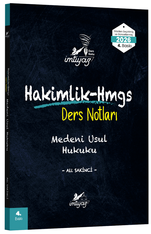 İmtiyaz 2026 HMGS Hakimlik Medeni Usul Hukuku Ders Notları 4. Baskı - Ali Sakinci İmtiyaz Yayıncılık