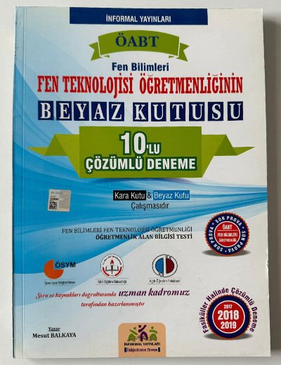 SÜPER FİYAT - İnformal 2019 ÖABT Fen ve Teknoloji Öğretmenliği Beyaz Kutu 10 Deneme Çözümlü İnformal Yayınları