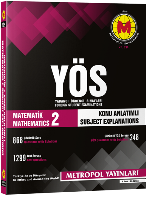 Metropol YÖS Matematik-2 Konu Anlatımlı Metropol Yayınları