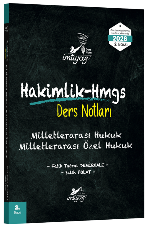 İmtiyaz 2026 HMGS Hakimlik Milletlerarası Hukuk, Milletlerarası Özel Hukuk Ders Notları 2. Baskı - Fatih Tuğrul Demirkale İmtiyaz Yayıncılık