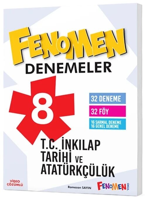Fenomen Okul 8. Sınıf T.C İnkılap Tarihi ve Atatürkçülük Fenomen 32 Deneme Fenomen Okul Yayınları