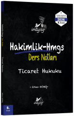 İmtiyaz 2026 HMGS Hakimlik Ticaret Hukuku Ders Notları 8. Baskı - Erhan Güneş İmtiyaz Yayıncılık