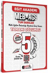 YENİ AGS - Eğit Akademi 2026 MEB-AGS Tüm Dersler 5 Deneme Çözümlü Eğit Akademi