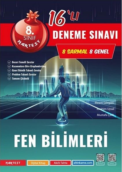 Nartest 8. Sınıf Fen Bilimleri Mod 16 Deneme Nartest Yayınları