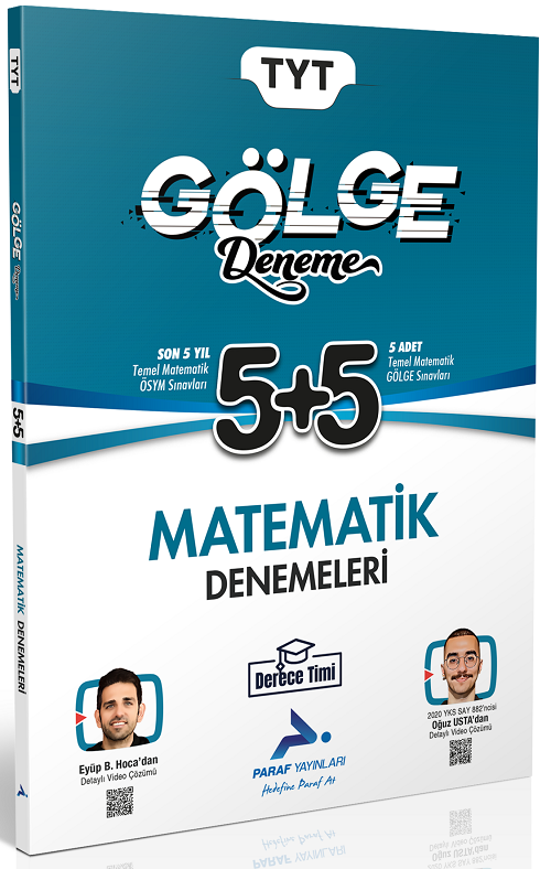 Paraf YKS TYT Matematik Derece Timi Gölge 5+5 Deneme Paraf Yayınları