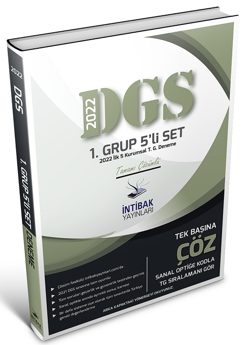 SÜPER FİYAT - İntibak DGS Türkiye Geneli 5 Deneme 1. Grup İntibak Yayınları