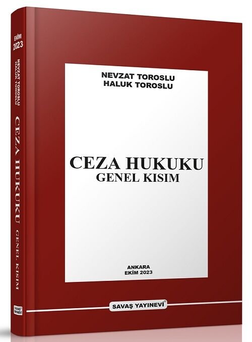 Savaş 2023 Ceza Hukuku Genel Kısım - Nevzat Toroslu Savaş Yayınları
