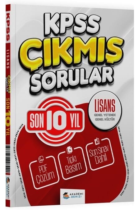 Akademi Denizi 2026 KPSS Genel Yetenek Genel Kültür Çıkmış Sorular Son 10 Yıl Çözümlü Akademi Denizi