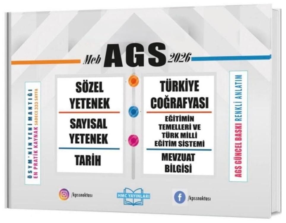 HMC Yayınları 2026 MEB-AGS Noktası Tüm Dersler Poster Ders Notları HMC Yayınları