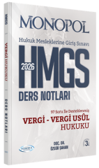 Monopol 2026 HMGS Vergi, Vergi Usul Hukuku Ders Notları 3. Baskı - Özgür Şahan Monopol Yayınları
