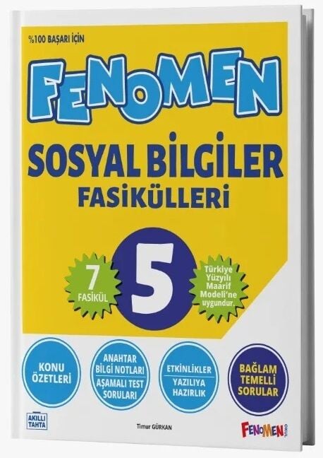 Fenomen Okul 5. Sınıf Sosyal Bilgiler Fenomen Maarif Modeli 7 Fasikül Set Fenomen Okul Yayınları