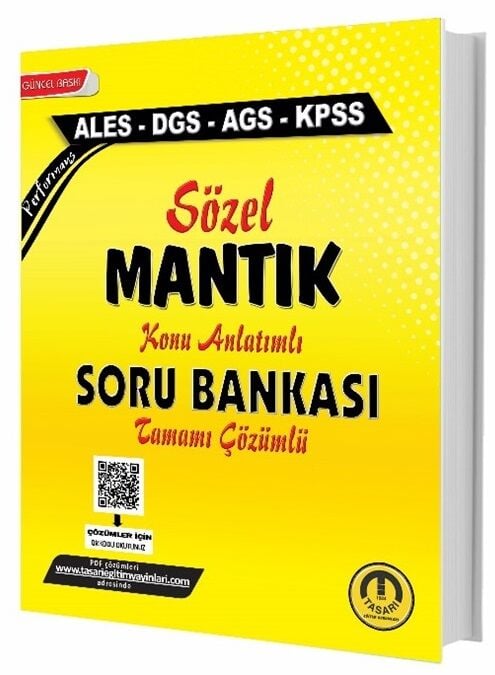 Tasarı ALES DGS KPSS MEB-AGS Sözel Mantık Konu Anlatımlı Soru Bankası Çözümlü Tasarı Yayınları