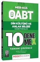 İndeks Akademi 2025 ÖABT MEB-AGS Din Kültürü ve Ahlak Bilgisi 10 DenemeX Çözümlü İndeks Akademi Yayıncılık