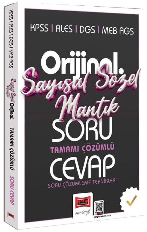 Yargı 2026 KPSS MEB-AGS ALES DGS Sayısal Sözel Mantık Orijinal Soru Cevap Kitabı Çözümlü Yargı Yayınları