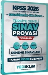 Yediiklim 2026 KPSS Lise Ortaöğretim Ön Lisans Türkiye Geneli Sınav Provası 3 Deneme Çözümlü (11-12-13) Yediiklim Yayınları