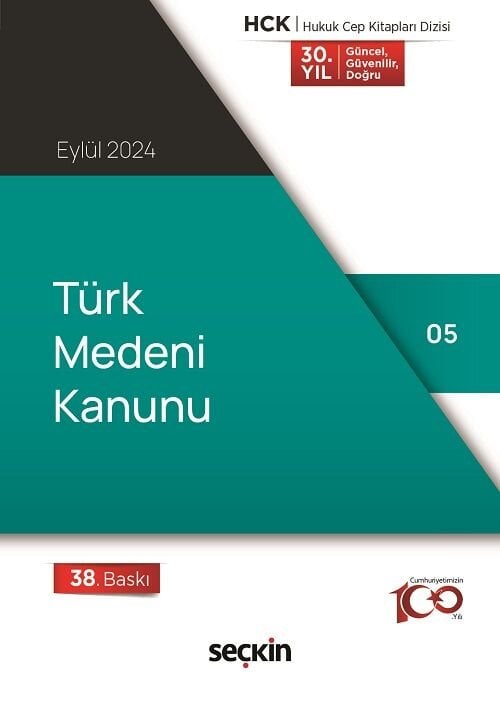 Seçkin 2024 Türk Medeni Kanunu Cep Kitabı 38. Baskı Seçkin Yayınları