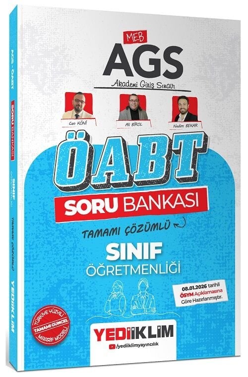 Yediiklim 2026 MEB-AGS ÖABT Sınıf Öğretmenliği Soru Bankası Çözümlü - Can Köni, Ali Birol Yediiklim Yayınları