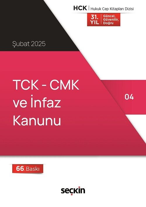 Seçkin 2025 TCK-CMK ve İnfaz Kanunu Cep Kitabı 66. Baskı Seçkin Yayınları