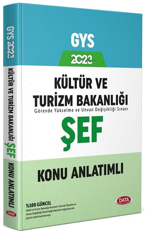 SÜPER FİYAT - Data 2023 GYS Kültür ve Turizm Bakanlığı Şef Konu Anlatımı Görevde Yükselme Data Yayınları