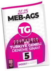 İndeks Akademi 2025 MEB-AGS TG-5 Türkiye Geneli Deneme Çözümlü İndeks Akademi Yayıncılık