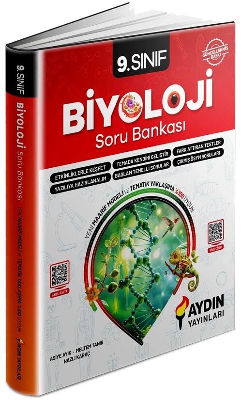 Aydın 9. Sınıf Biyoloji Maarif Modeli Soru Bankası Aydın Yayınları