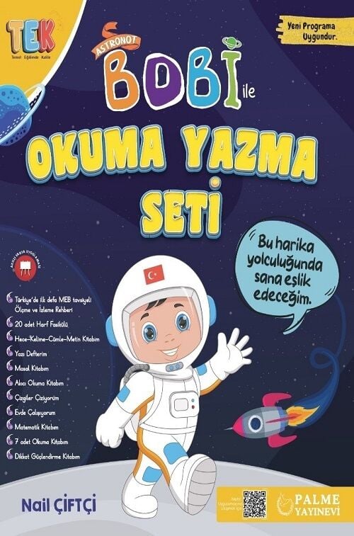 Palme Astronot Bobi ile Okuma Yazma Seti 17 Kitap Palme Yayınları
