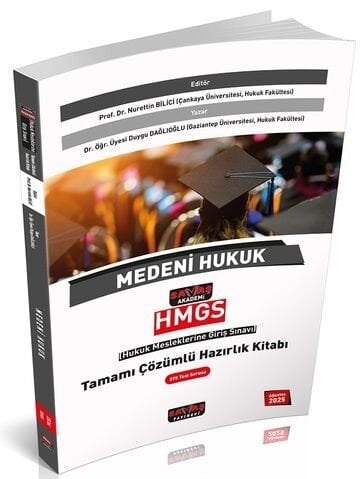 Savaş 2025 HMGS Medeni Hukuk Hazırlık Kitabı Çözümlü - Nurettin Bilici Savaş Yayınları