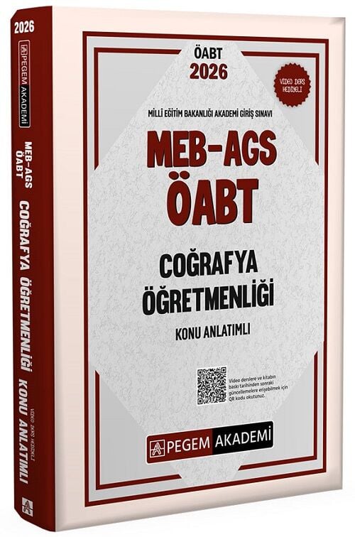 SÜPER FİYAT - Pegem 2026 ÖABT MEB-AGS Coğrafya Öğretmenliği Konu Anlatımlı Pegem Akademi Yayınları