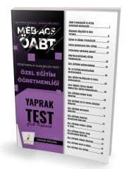 ÖN SİPARİŞ - Pelikan ÖABT MEB-AGS Özel Eğitim Öğretmenliği Yaprak Test - Enver Seçgin Pelikan Yayınları