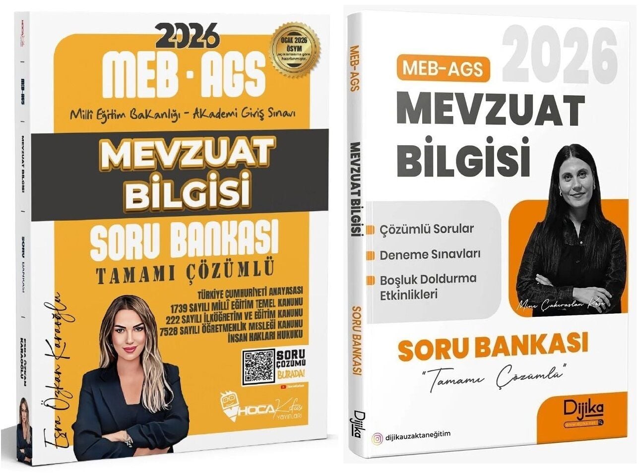 YENİ AGS - Hoca Kafası + Dijika 2026 MEB-AGS Mevzuat Bilgisi Soru Bankası 2 li Set - Esra Özkan Karaoğlu Hoca Kafası + Dijika Yayınları