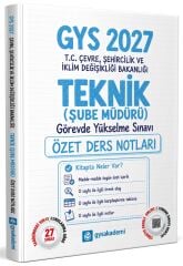 GYS Akademi 2027 GYS Çevre Şehircilik İklim Değişikliği Bakanlığı Teknik Şube Müdürü Özet Ders Notları Görevde Yükselme GYS Akademi