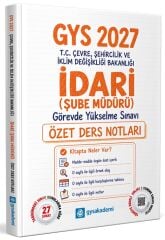 GYS Akademi 2027 GYS Çevre Şehircilik İklim Değişikliği Bakanlığı İdari Şube Müdürü Özet Ders Notları Görevde Yükselme GYS Akademi