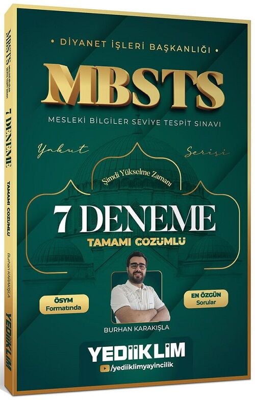 Yediiklim 2026 MBSTS 7 Deneme Çözümlü - Burhan Karakışla Yediiklim Yayınları