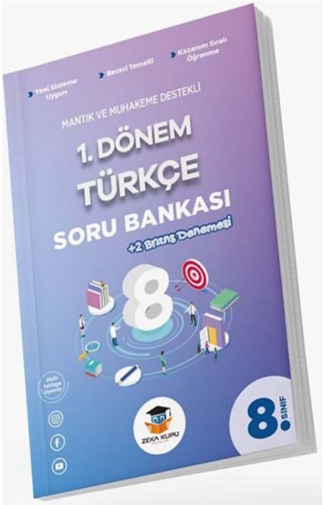Zeka Küpü 8. Sınıf Türkçe 1. Dönem Soru Bankası Zeka Küpü Yayınları