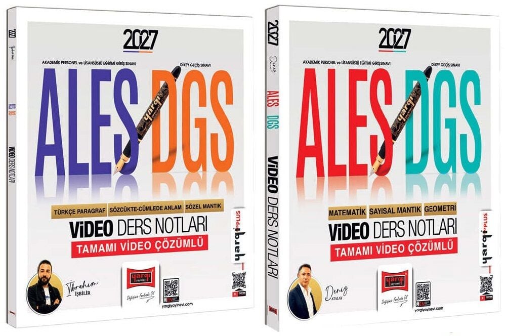 Yargı 2027 ALES DGS Sözel Sayısal Mantık Video Ders Notları 2 li Set - İbrahim İşbilir Yargı Yayınları