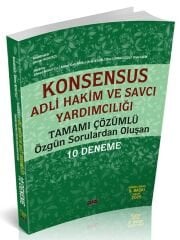 Savaş 2025 KONSENSUS Adli Hakim ve Savcı Yardımcılığı ​10 Deneme Çözümlü 8. Baskı - Ahmet Nohutçu Savaş Yayınları
