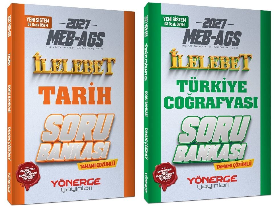 Yönerge 2027 MEB-AGS Tarih + Türkiye Coğrafyası İlelebet Soru Bankası 2 li Set Yönerge Yayınları