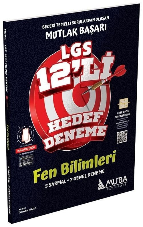 Muba 8. Sınıf LGS Fen Bilimleri Mutlak Başarı Hedef 12 Deneme Muba Yayınları