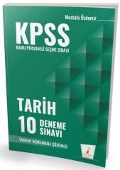 Pelikan KPSS Tarih 10 Deneme Çözümlü - Mustafa Özdemir Pelikan Yayınları