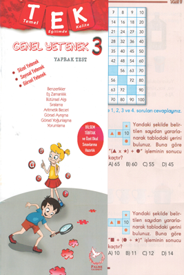 Palme 3. Sınıf Genel Yetenek TEK Yaprak Test Palme Yayınları