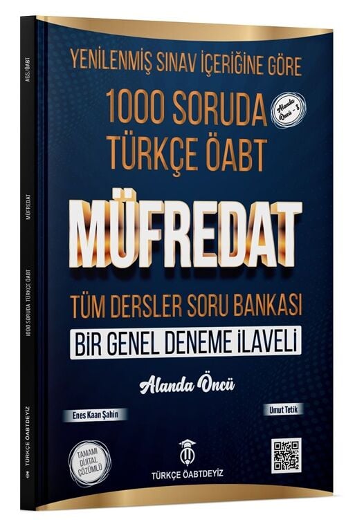 Türkçe ÖABTDEYİZ ÖABT Türkçe Öğretmenliği Müfredat Soru Bankası Çözümlü - Enes Kaan Şahin Türkçe ÖABTDEYİZ