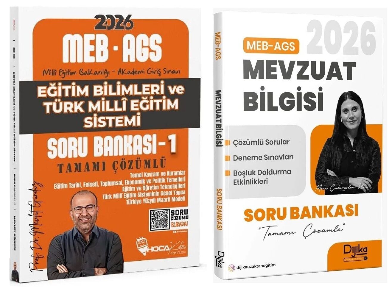 YENİ AGS - Hoca Kafası + Dijika 2026 MEB-AGS Eğitim Bilimleri + Mevzuat Bilgisi Soru Bankası 2 li Set - Mevlüt Gündüz Hoca Kafası + Dijika Yayınları