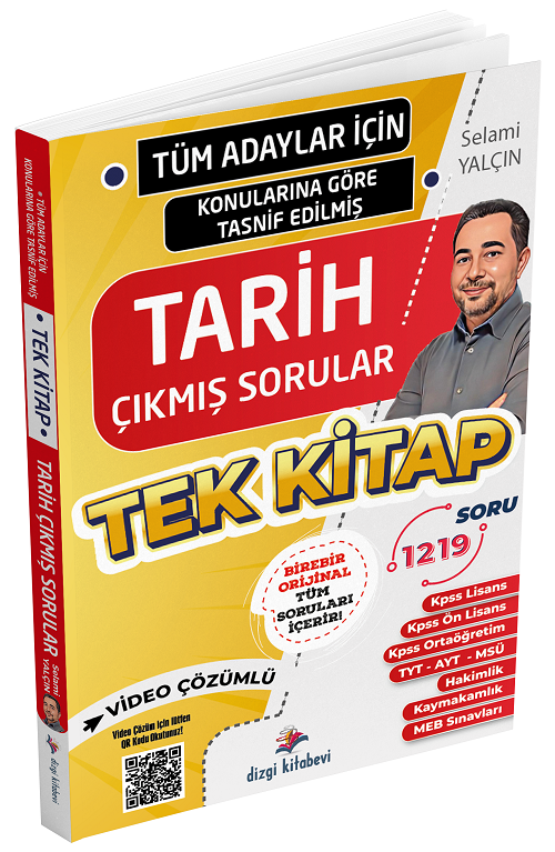 Dizgi Kitap 2025 KPSS TYT AYT MSÜ Hakimlik Kaymakamlık Tarih Çıkmış Sorular Tek Kitap Konularına Göre Çözümlü - Selami Yalçın Dizgi Kitap Yayınları