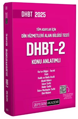 SÜPER FİYAT - Pegem 2025 DHBT-2 Konu Anlatımlı Pegem Akademi Yayınları