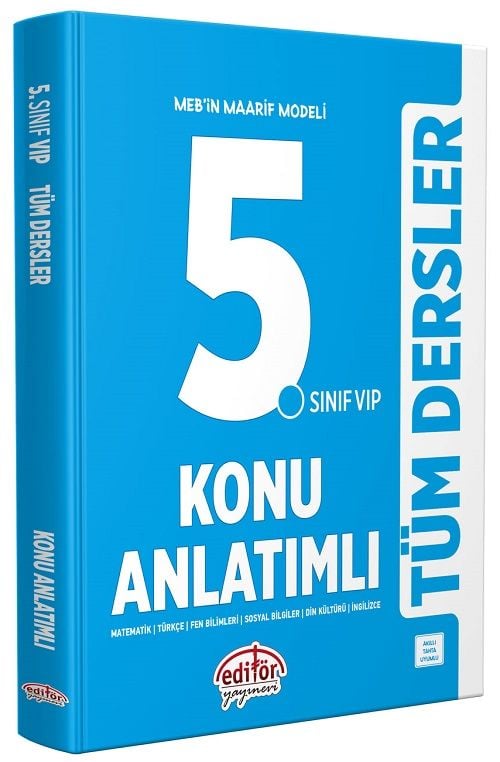 Editör 5. Sınıf VIP Tüm Dersler Maarif Konu Anlatımlı Mavi Kitap Editör Yayınları