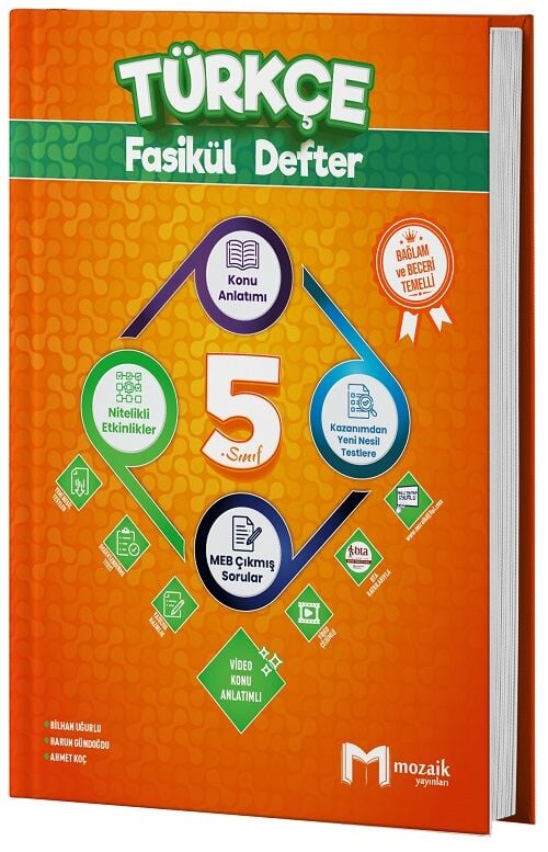 Mozaik 5. Sınıf Türkçe Konu Anlatımlı Fasikül Defter Mozaik Yayınları